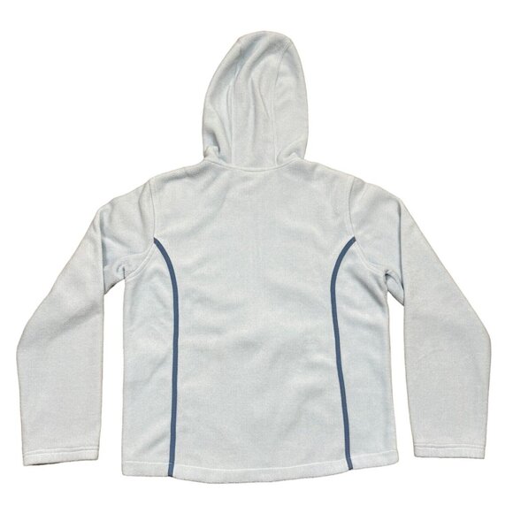 Columbia Hooded Fleece Jacket Womens Size L Full-Zip Light Blue Pockets Contrast - Picture 6 of 16